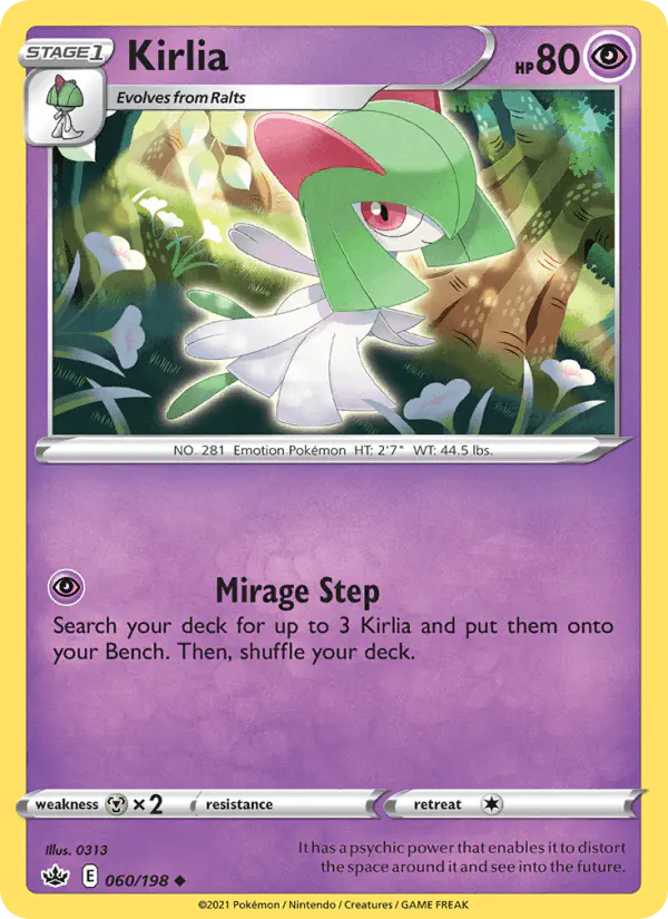 Carta Kirlia 060/198 de Chilling Reign