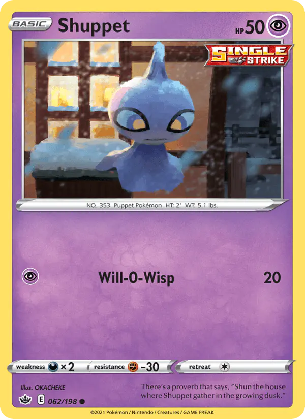 Carta Shuppet 062/198 de Chilling Reign