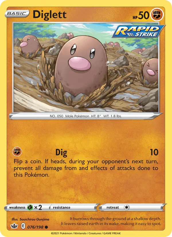 Carta Diglett 076/198 de Chilling Reign
