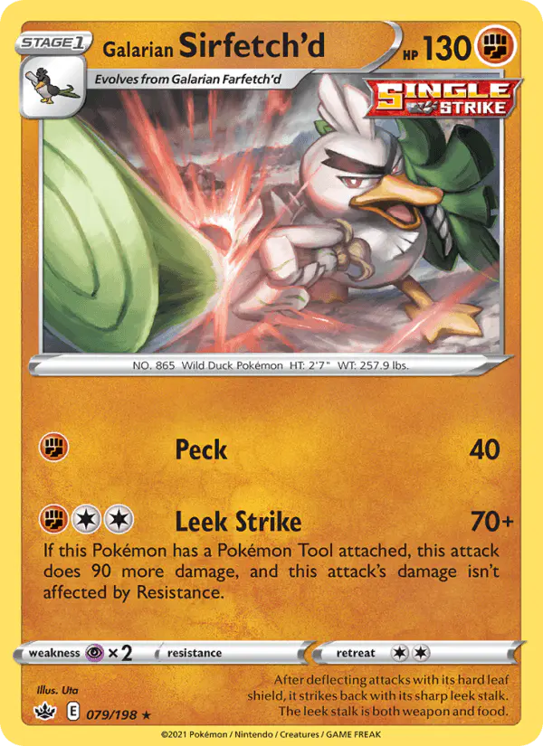Carta Galarian Sirfetch'd 079/198 de Chilling Reign