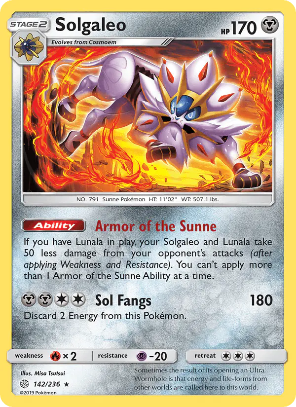Carta Solgaleo 142/236 de Cosmic Eclipse