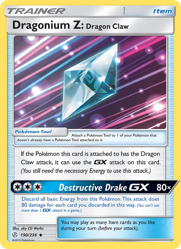 Carta Dragonium Z: Dragon Claw 190/236 de Cosmic Eclipse