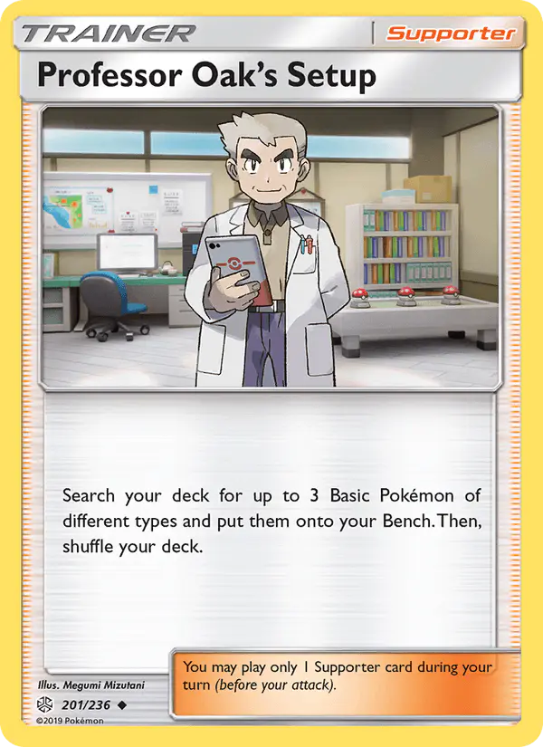 Carta Professor Oak’s Setup 201/236 de Cosmic Eclipse