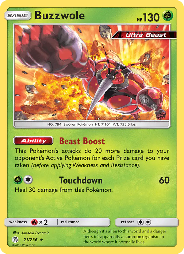 Carta Buzzwole 21/236 de Cosmic Eclipse