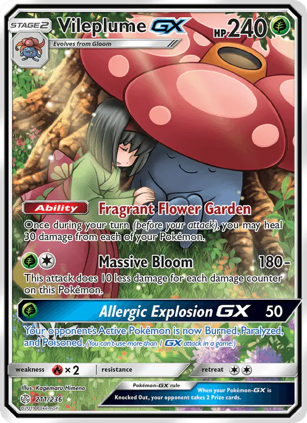 Carta Vileplume GX 211/236 de Cosmic Eclipse
