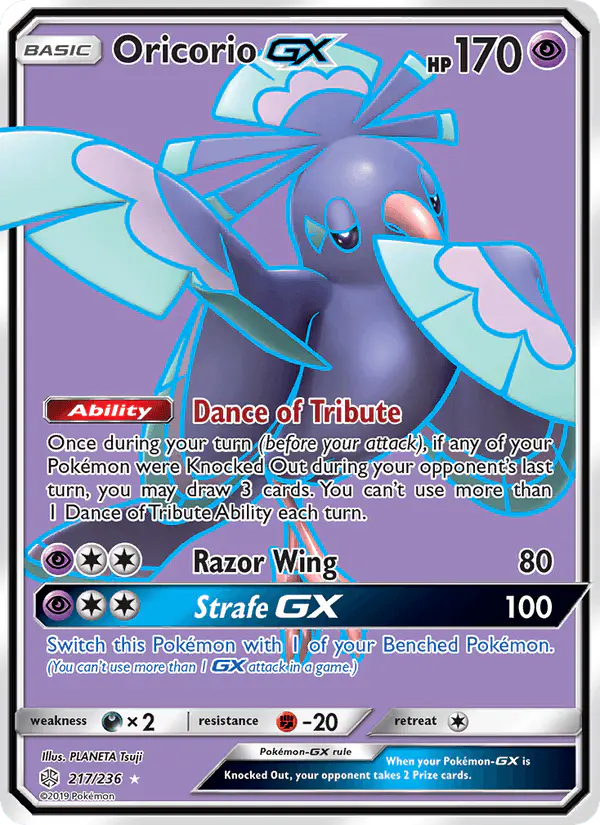 Carta Oricorio GX 217/236 de Cosmic Eclipse