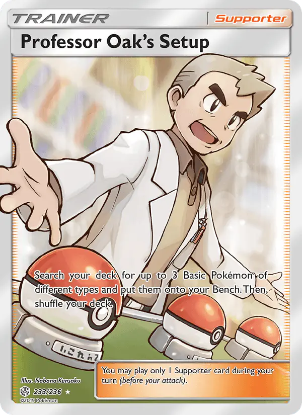 Carta Professor Oak’s Setup 233/236 de Cosmic Eclipse