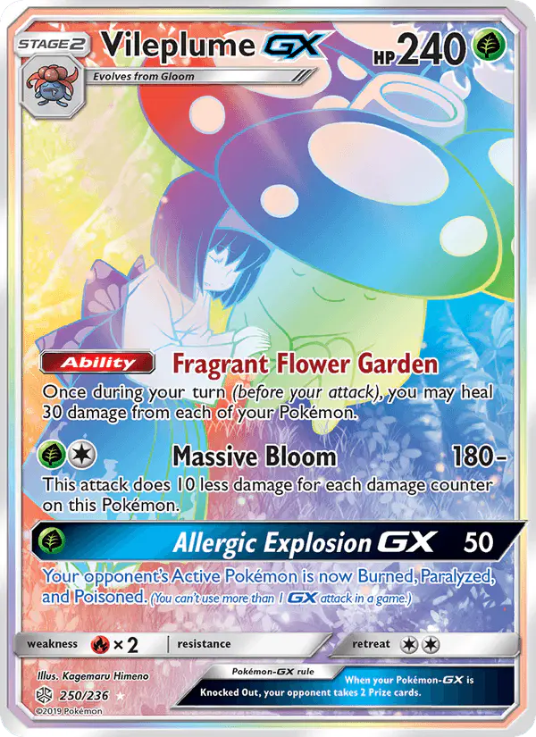 Carta Vileplume GX 250/236 de Cosmic Eclipse