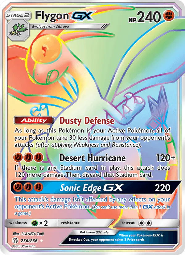 Carta Flygon GX 256/236 de Cosmic Eclipse