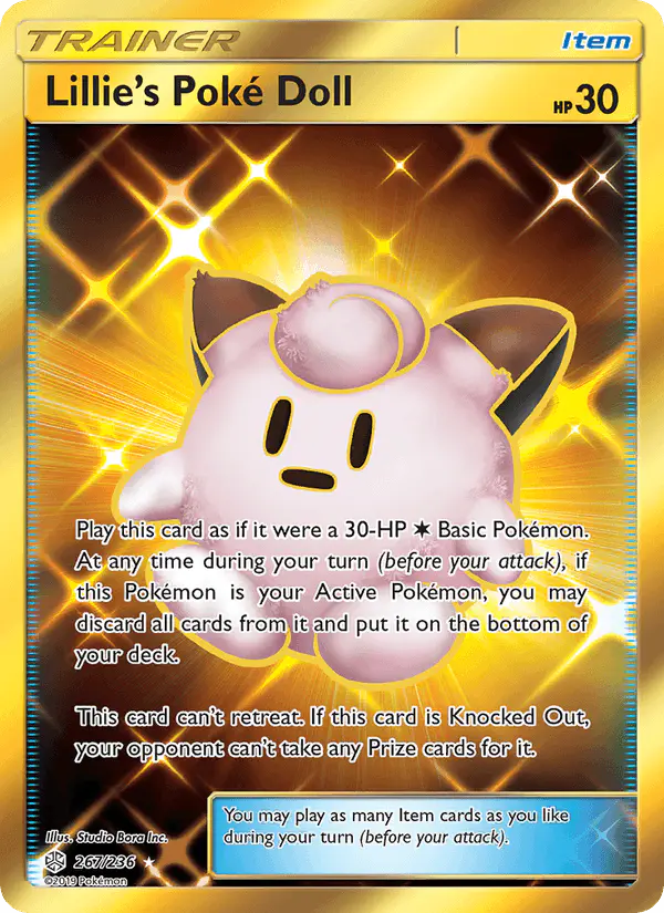 Carta Lillie’s Poké Doll 267/236 de Cosmic Eclipse