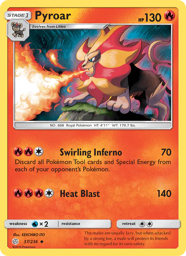 Carta Pyroar 37/236 de Cosmic Eclipse
