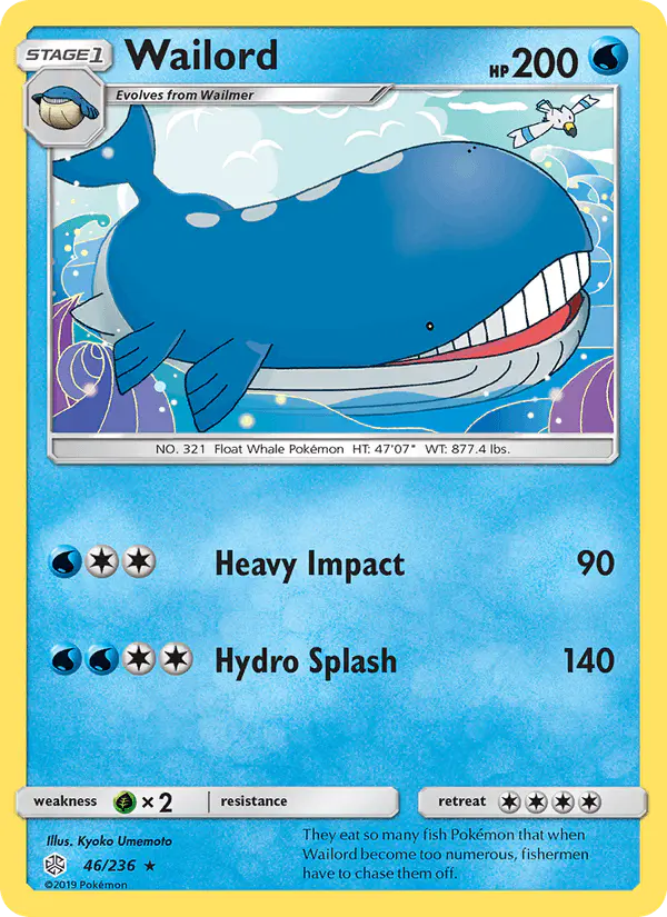 Carta Wailord 46/236 de Cosmic Eclipse