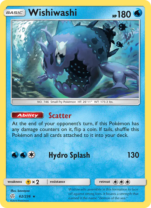 Carta Wishiwashi 62/236 de Cosmic Eclipse