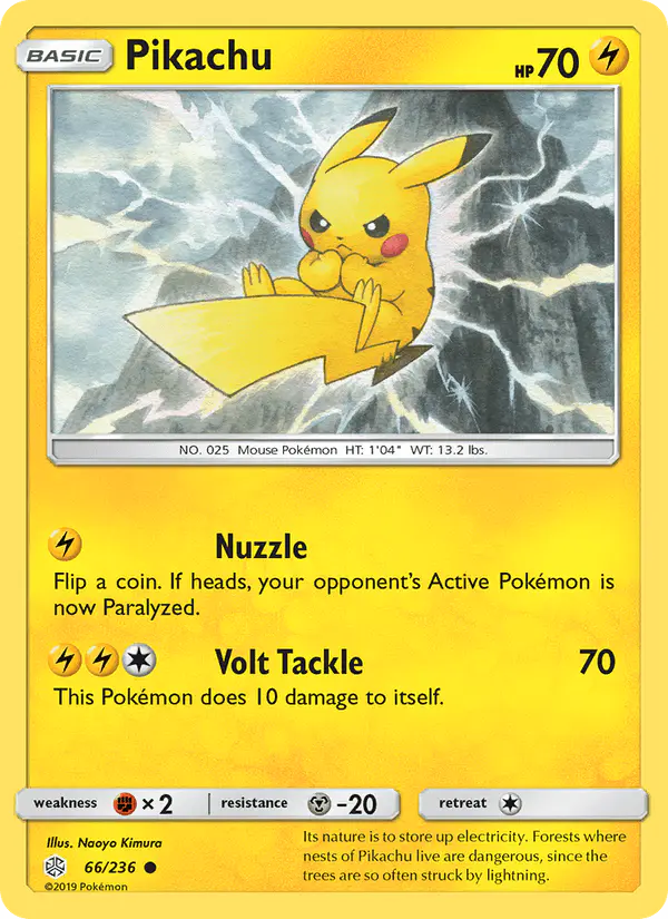 Carta Pikachu 66/236 de Cosmic Eclipse