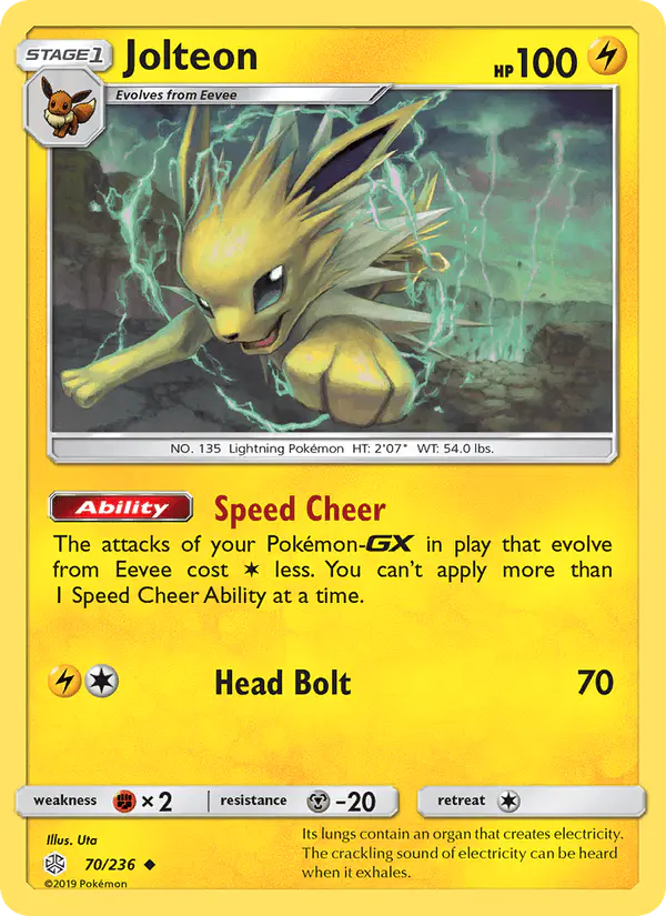 Carta Jolteon 70/236 de Cosmic Eclipse