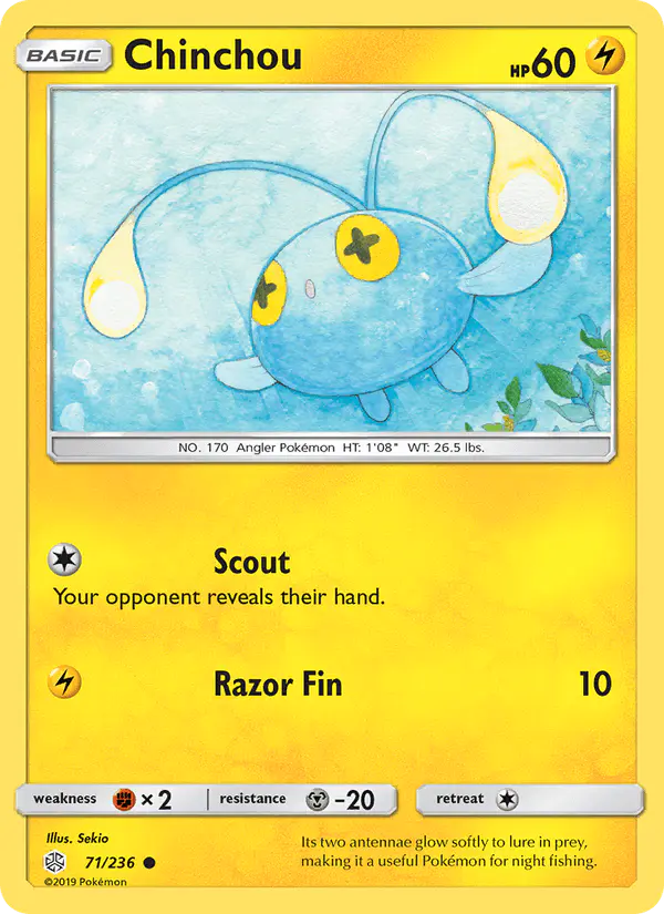 Carta Chinchou 71/236 de Cosmic Eclipse
