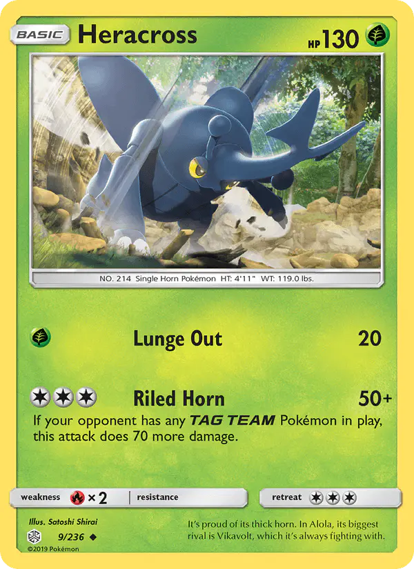 Carta Heracross 9/236 de Cosmic Eclipse
