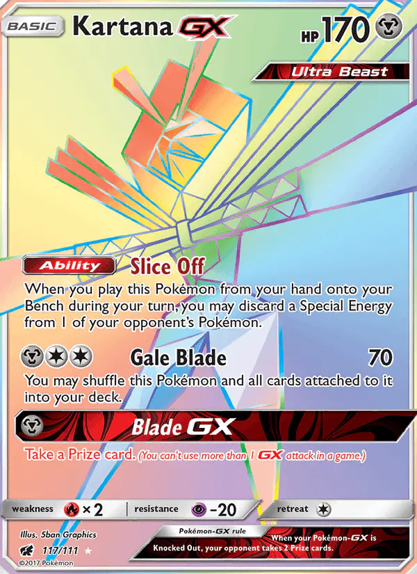 Carta Kartana GX 117/111 de Crimson Invasion