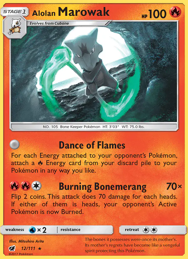 Carta Alolan Marowak 12/111 de Crimson Invasion