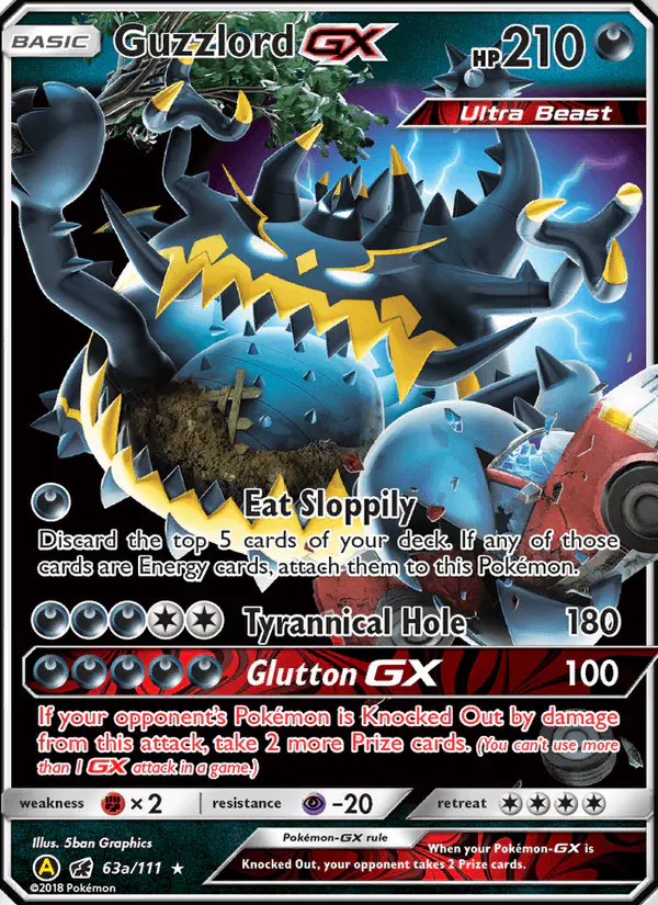 Carta Guzzlord-GX 63a de Crimson Invasion