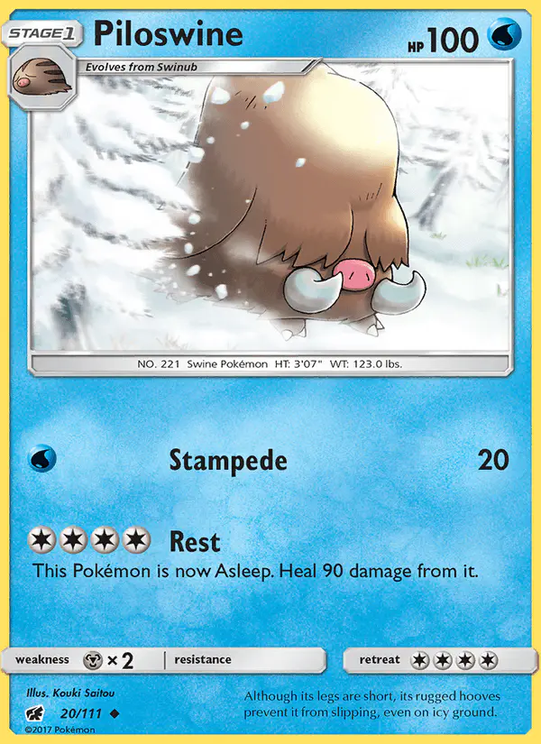 Carta Piloswine 20/111 de Crimson Invasion