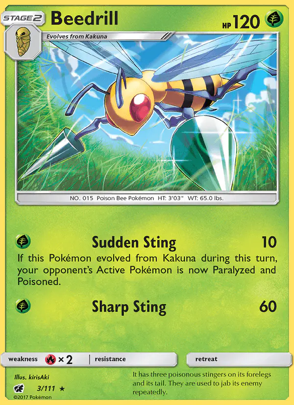 Carta Beedrill 3/111 de Crimson Invasion
