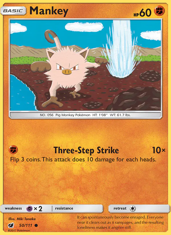 Carta Mankey 50/111 de Crimson Invasion