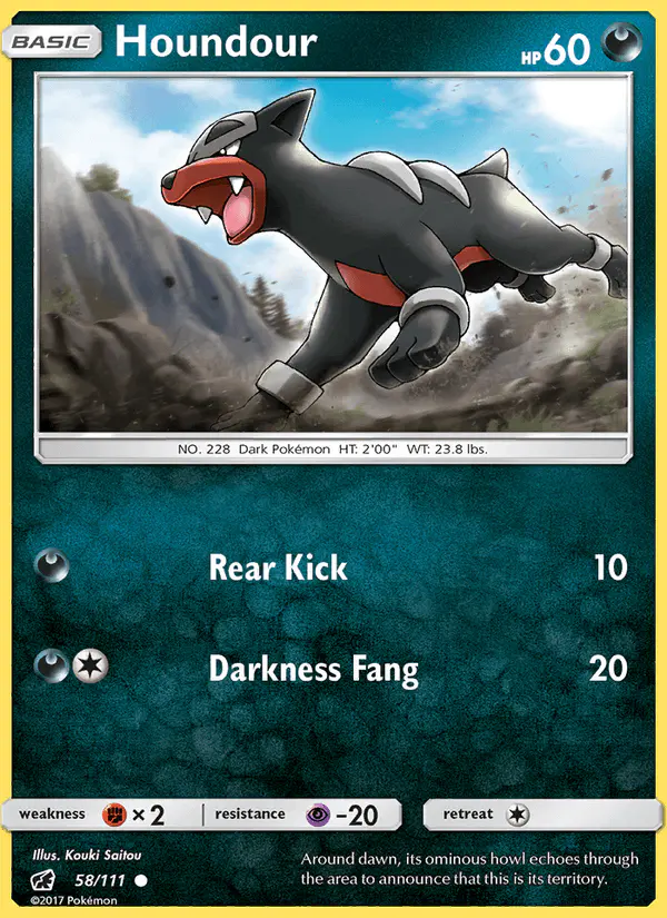 Carta Houndour 58/111 de Crimson Invasion