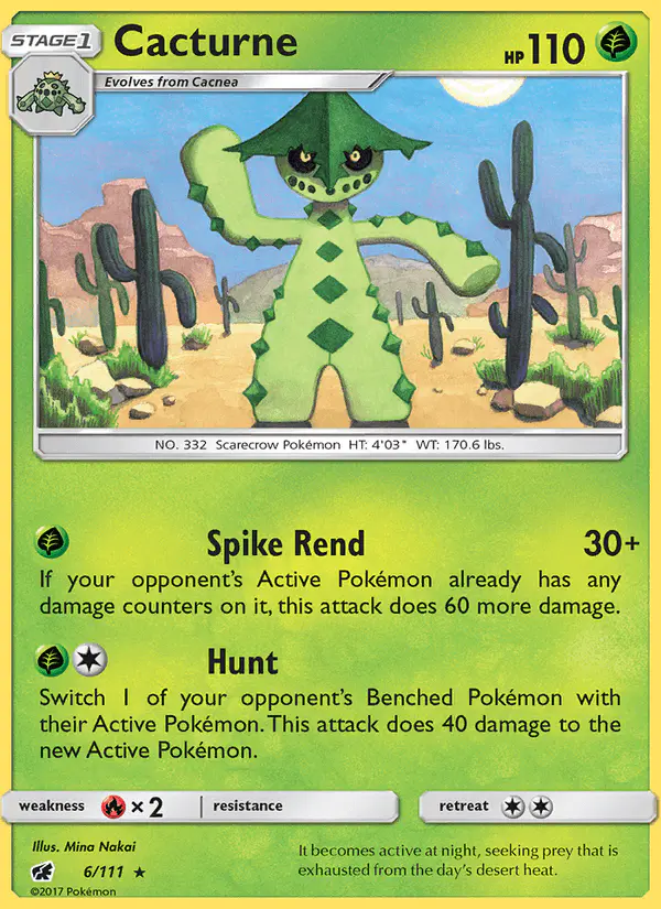 Carta Cacturne 6/111 de Crimson Invasion