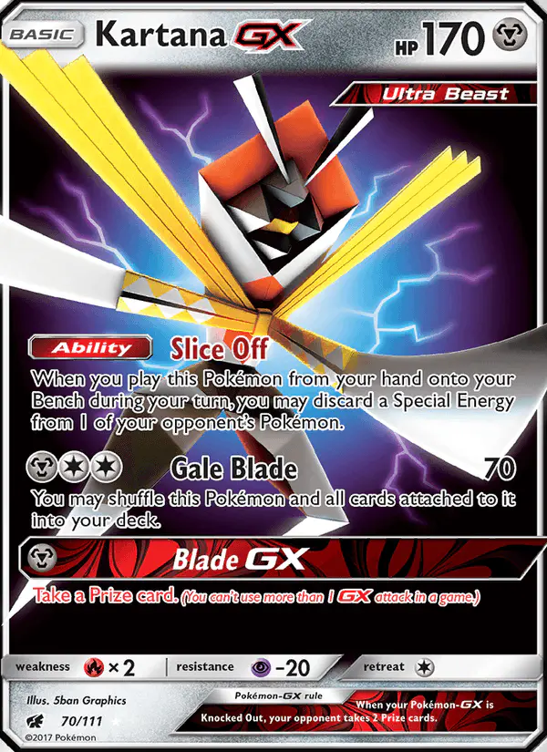 Carta Kartana GX 70/111 de Crimson Invasion