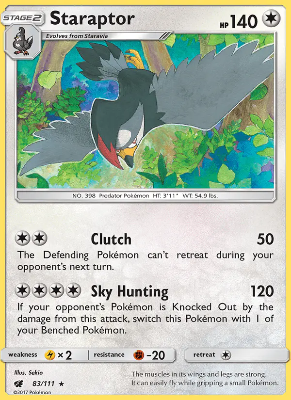 Carta Staraptor 83/111 de Crimson Invasion