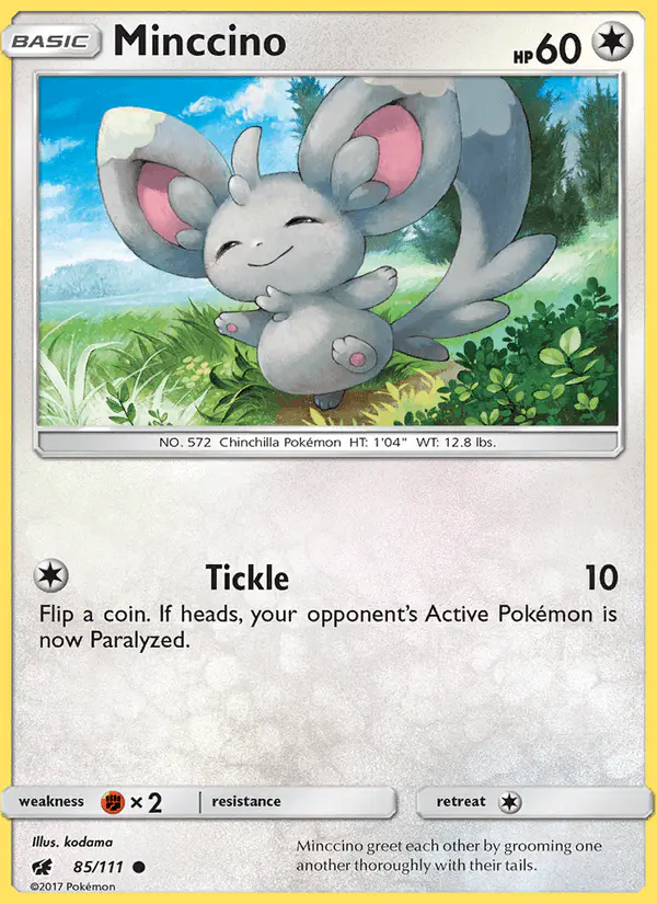 Carta Minccino 85/111 de Crimson Invasion