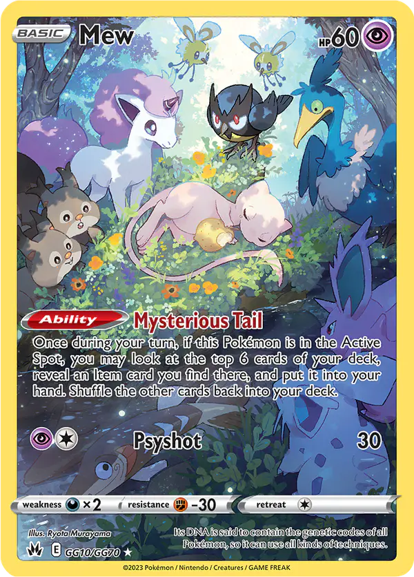 Carta Mew GG10 de Crown Zenith Galarian Gallery