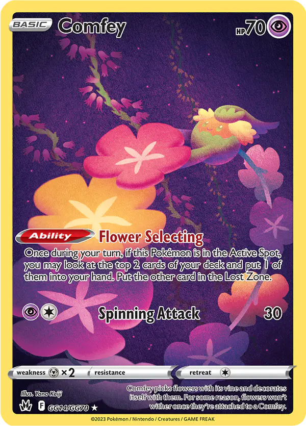 Carta Comfey GG14 de Crown Zenith Galarian Gallery