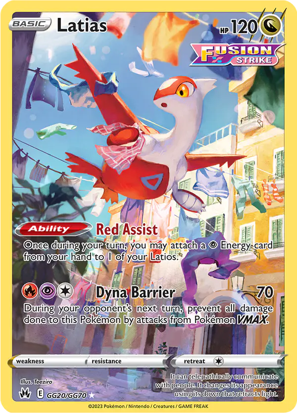 Carta Latias GG20 de Crown Zenith Galarian Gallery