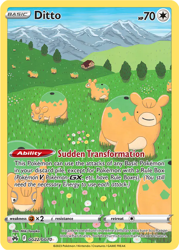 Carta Ditto GG22 de Crown Zenith Galarian Gallery