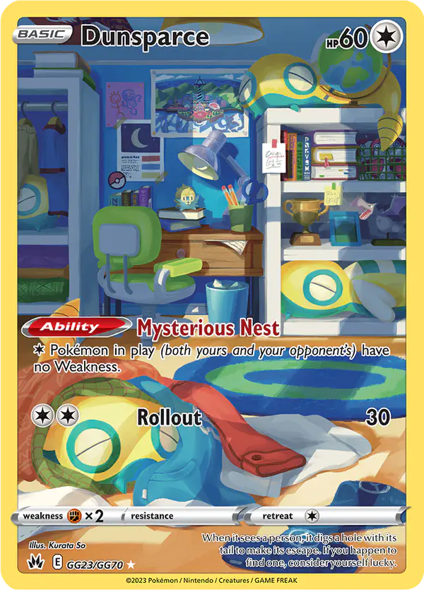 Carta Dunsparce GG23 de Crown Zenith Galarian Gallery