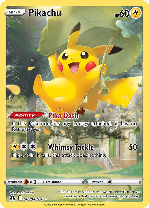 Carta Pikachu GG30 de Crown Zenith Galarian Gallery