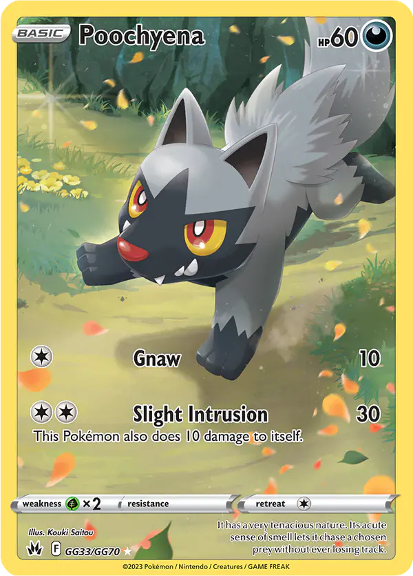Carta Poochyena GG33 de Crown Zenith Galarian Gallery