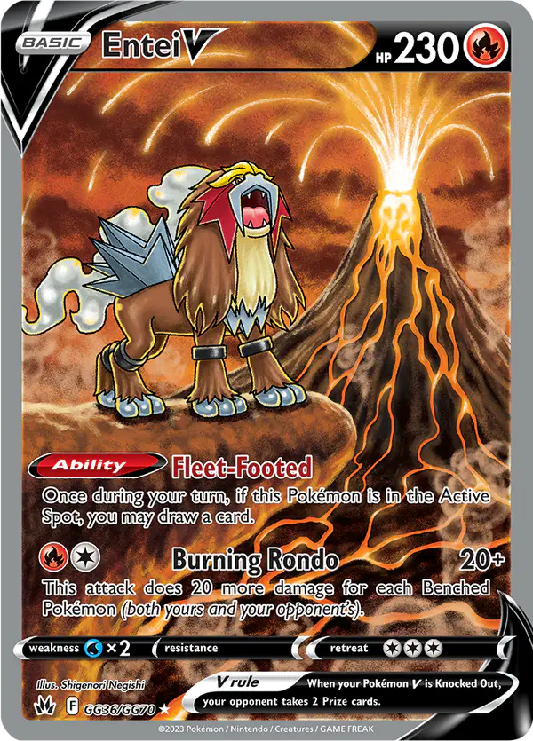 Carta Entei V GG36 de Crown Zenith Galarian Gallery
