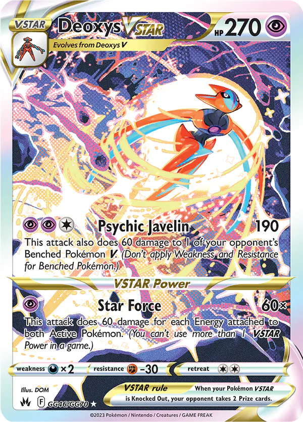 Carta Deoxys VSTAR GG46 de Crown Zenith Galarian Gallery