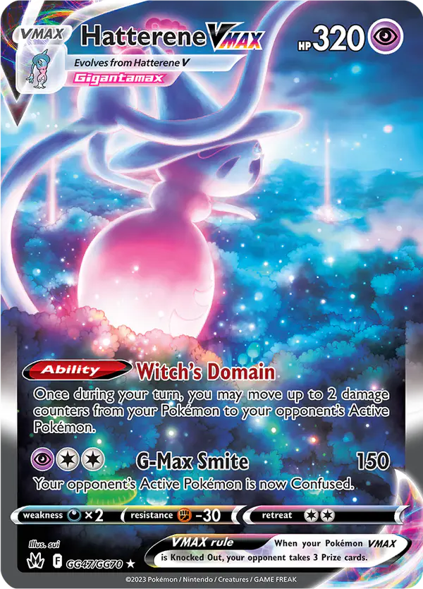 Carta Hatterene VMAX GG47 de Crown Zenith Galarian Gallery