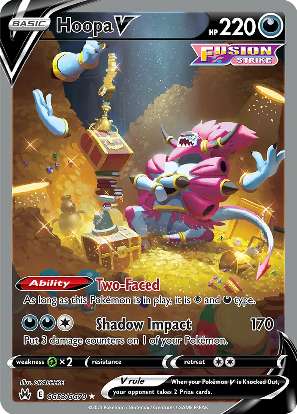 Carta Hoopa V GG53 de Crown Zenith Galarian Gallery