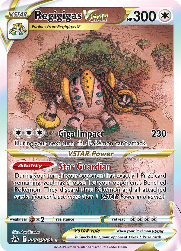 Carta Regigigas VSTAR GG55 de Crown Zenith Galarian Gallery
