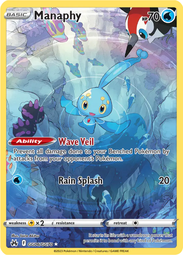 Carta Manaphy GG06 de Crown Zenith Galarian Gallery