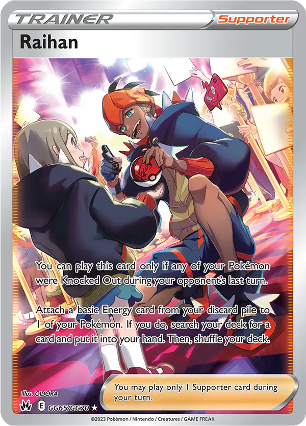 Carta Raihan GG65 de Crown Zenith Galarian Gallery