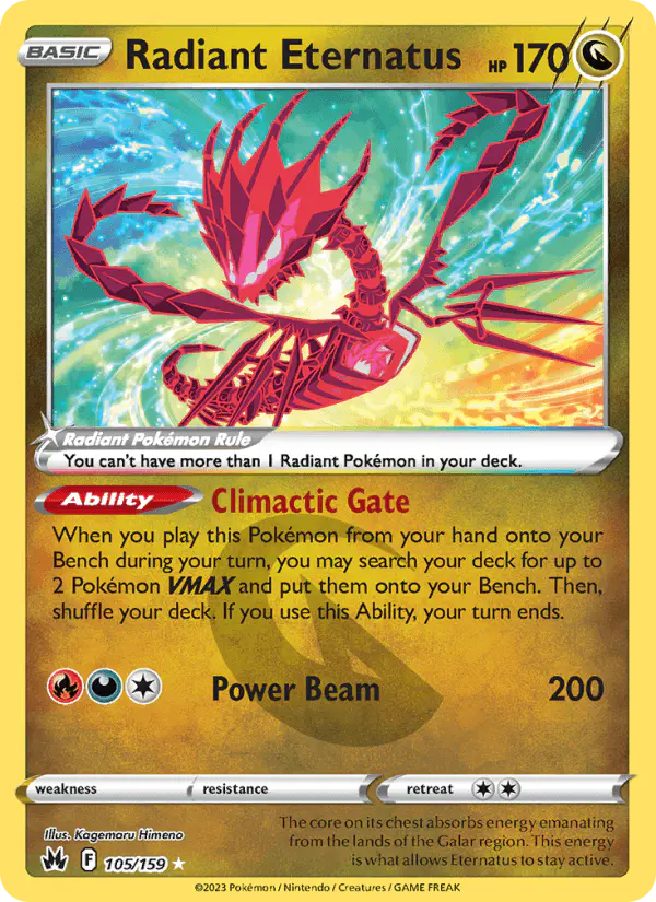 Carta Radiant Eternatus 105/159 de Crown Zenith