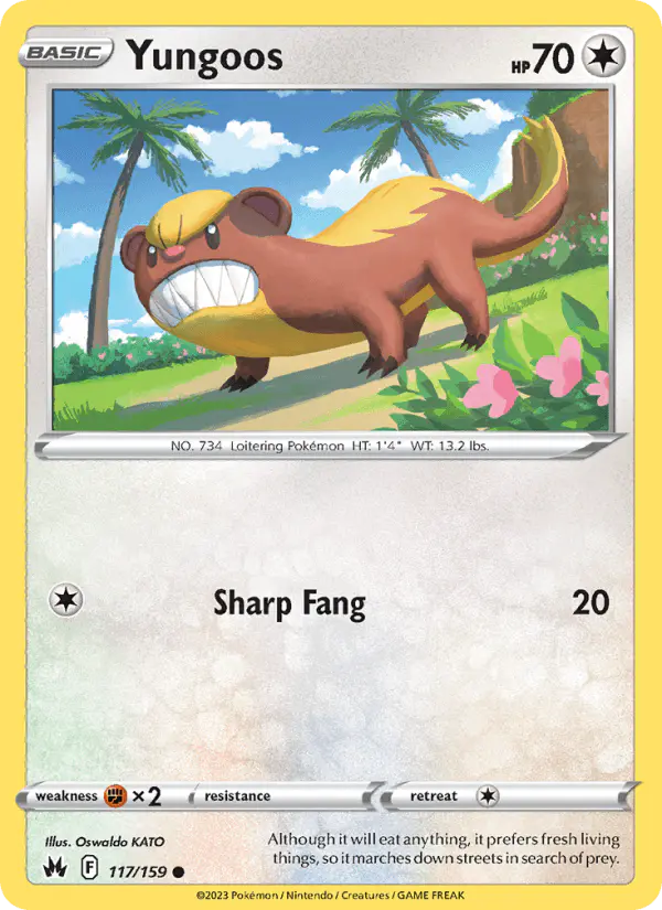Carta Yungoos 117/159 de Crown Zenith
