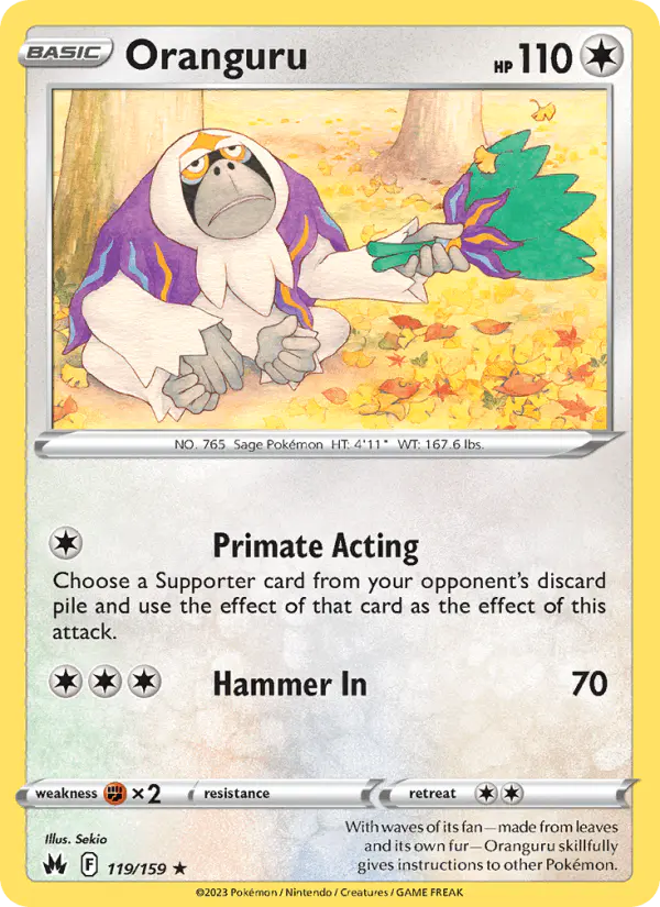 Carta Oranguru 119/159 de Crown Zenith