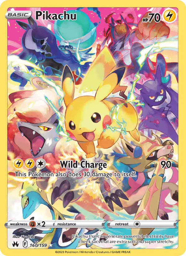 Carta Pikachu 160/159 de Crown Zenith